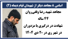 ۸ شهید دیگر قیام
